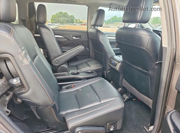 5TDKZRFHXKS337274 2019 TOYOTA HIGHLANDER Tan უკანა სავარძლების ხედი