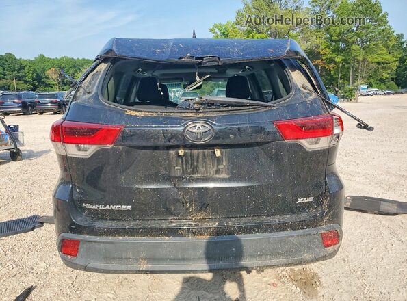 5TDKZRFHXKS355449 2019 TOYOTA HIGHLANDER Blue Rear view