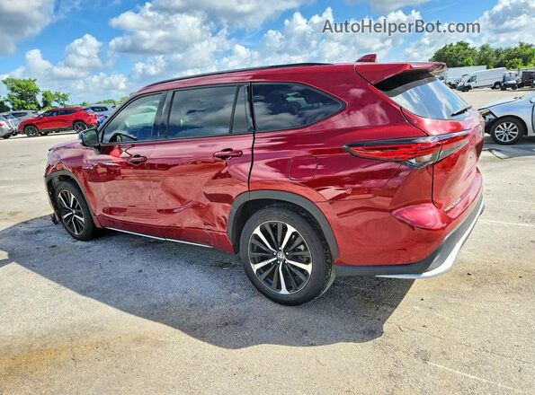 5TDLZRAH4MS067635 2021 TOYOTA HIGHLANDER Красный Задняя левая четверть