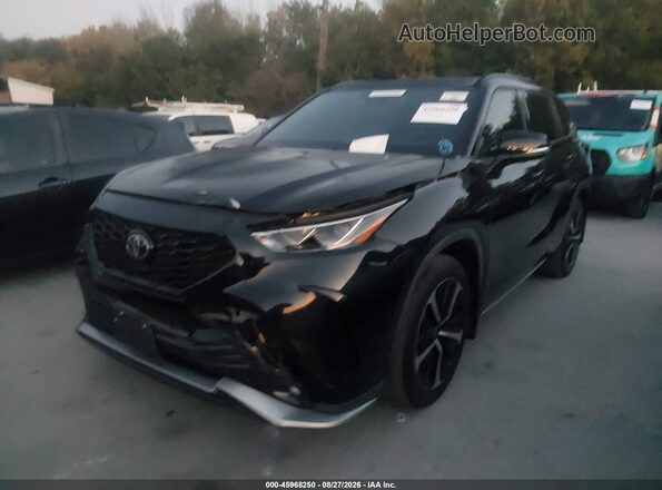 5TDLZRAH5MS085979 2021 TOYOTA HIGHLANDER Black წინა მარცხენა ხედი სამი მეოთხედიდან