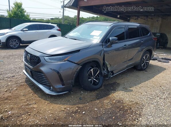 5TDLZRBH1MS154794 2021 TOYOTA HIGHLANDER Gray Передня ліва чверть