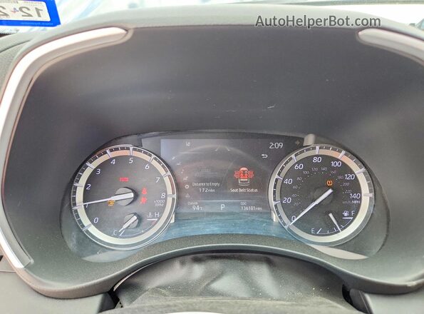 5TDLZRBH2NS165496 2022 TOYOTA HIGHLANDER Black ხელსაწყოთა პანელის ხედი