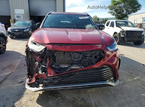 5TDLZRBH4MS154076 2021 TOYOTA HIGHLANDER Red Вид спереду