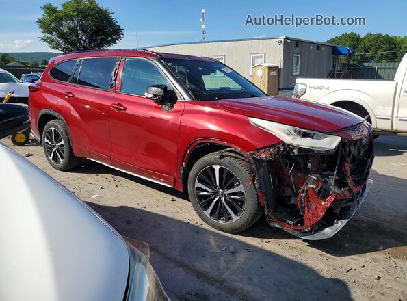 5TDLZRBH4MS154076 2021 TOYOTA HIGHLANDER Red Передня права чверть