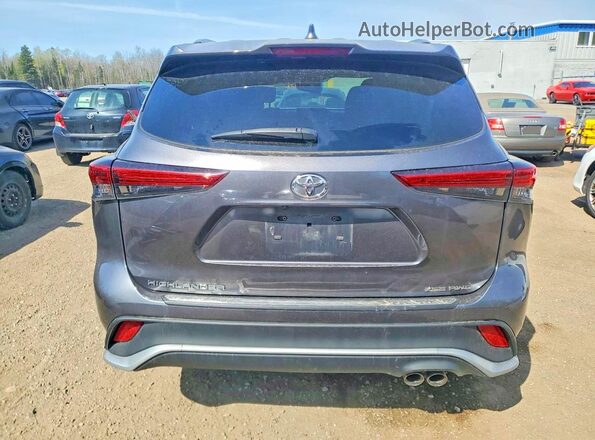 5TDLZRBH5MS093501 2021 TOYOTA HIGHLANDER Gray უკანა ხედი