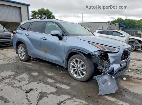 5TDXBRCH1LS007796 2020 TOYOTA HIGHLANDER Синий Передняя правая четверть