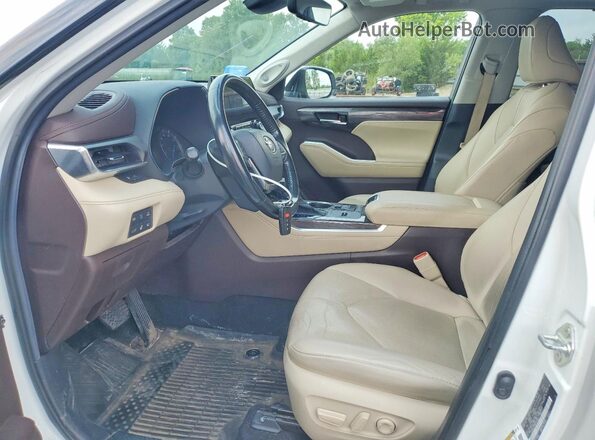 5TDXBRCH2MS519326 2021 TOYOTA HIGHLANDER White წინა სალონის ხედი