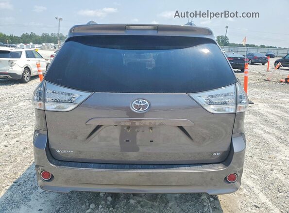 5TDXK3DC9GS752950 2016 TOYOTA SIENNA Gray Вид ззаду