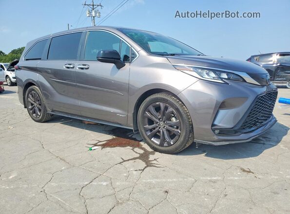 5TDXRKEC2MS052817 2021 TOYOTA SIENNA Gray Przód prawy
