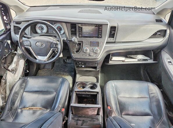 5TDXZ3DC2JS926568 2018 TOYOTA SIENNA Charcoal Առջևի վահանակի տեսք