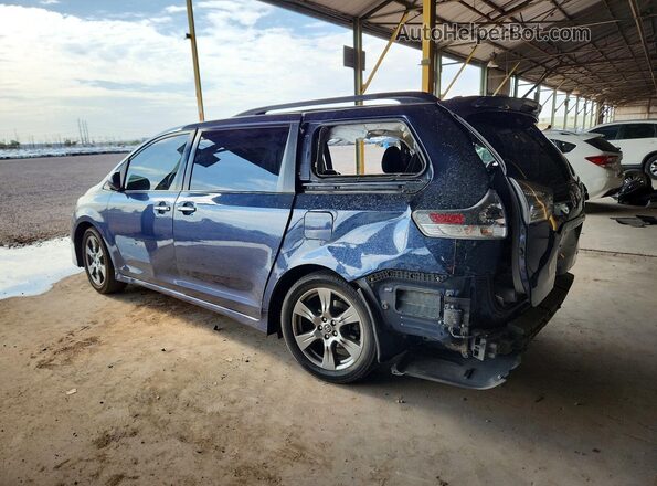 5TDXZ3DC6JS944975 2018 TOYOTA SIENNA Blue Հետևի ձախ