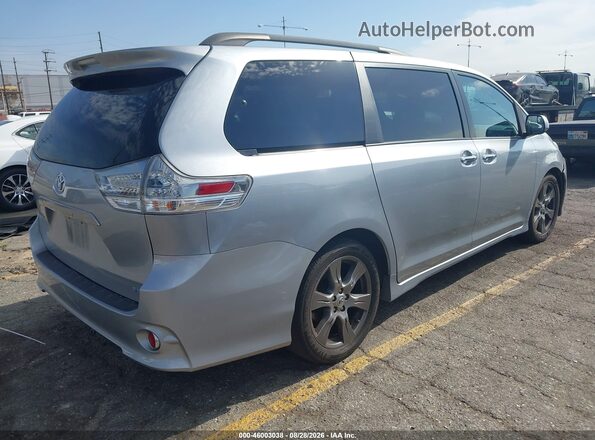 5TDXZ3DC7HS847875 2017 TOYOTA SIENNA Серебряный Задняя правая четверть