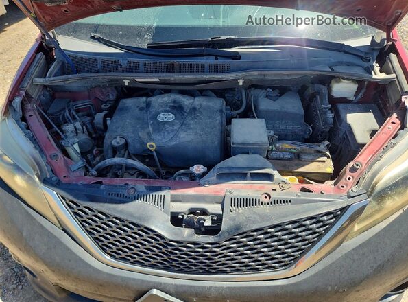 5TDXZ3DC9HS770295 2017 TOYOTA SIENNA Красный Вид подкапотного пространства