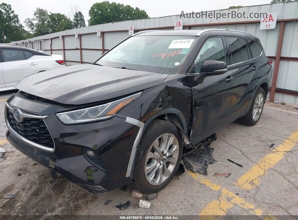 5TDYARAH2NS013264 2022 TOYOTA HIGHLANDER Black Przód lewy