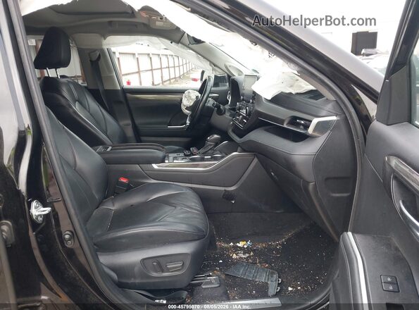 5TDYARAH2NS013264 2022 TOYOTA HIGHLANDER Black Widok wnętrza z przodu