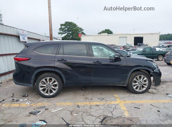 5TDYARAH2NS013264 2022 TOYOTA HIGHLANDER Black Widok wnętrza z tyłu