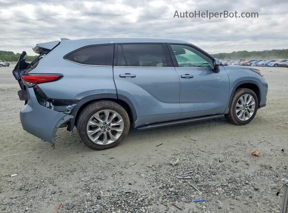 5TDYARAH8MS010545 2021 TOYOTA HIGHLANDER Blue უკანა მარჯვენა