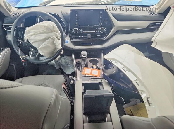 5TDYARAHXMS506348 2021 TOYOTA HIGHLANDER White წინა პანელის ხედი