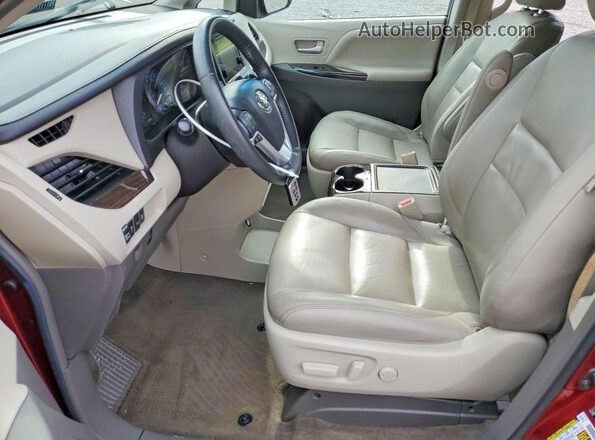 5TDYK3DC5GS761231 2016 TOYOTA SIENNA Maroon Vista interior delantera
