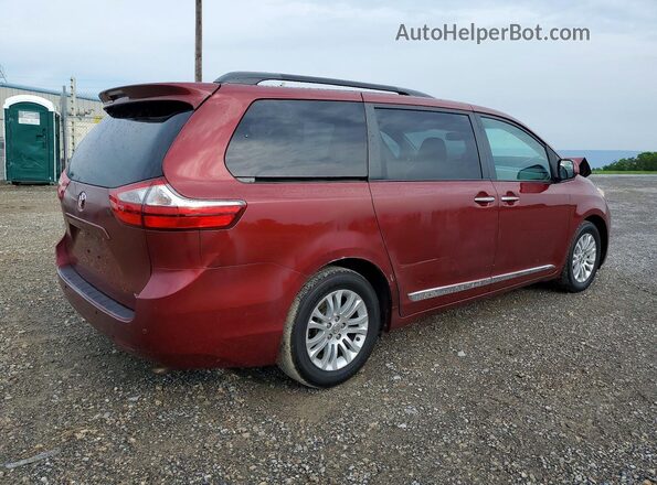 5TDYK3DC5GS761231 2016 TOYOTA SIENNA Maroon Trasero derecho