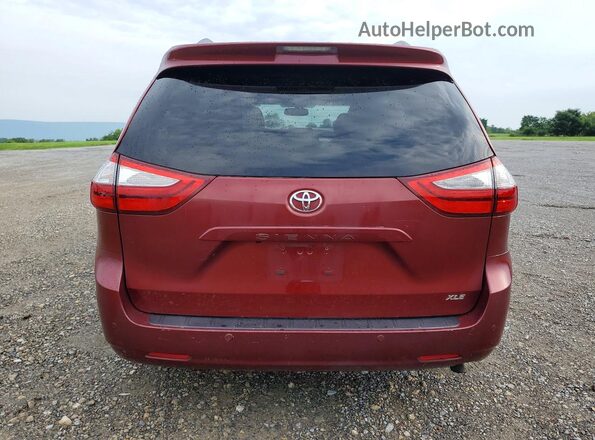 5TDYK3DC5GS761231 2016 TOYOTA SIENNA Maroon Vista trasera