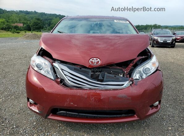 5TDYK3DC5GS761231 2016 TOYOTA SIENNA Maroon Vista frontal