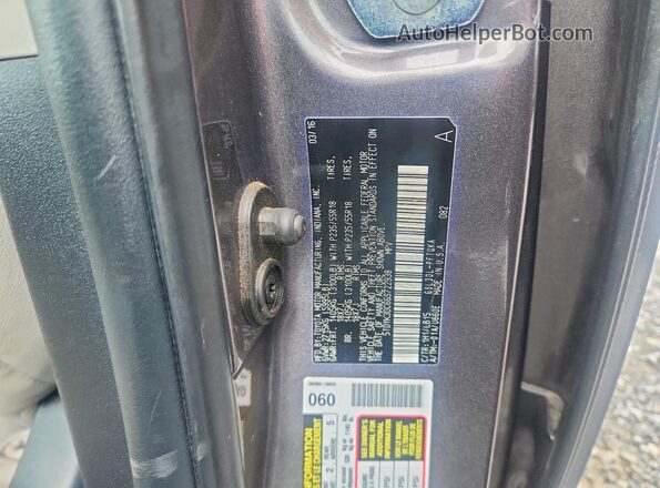 5TDYK3DC6GS722938 2016 TOYOTA SIENNA Gray VIN კოდის სტიკერის ხედი