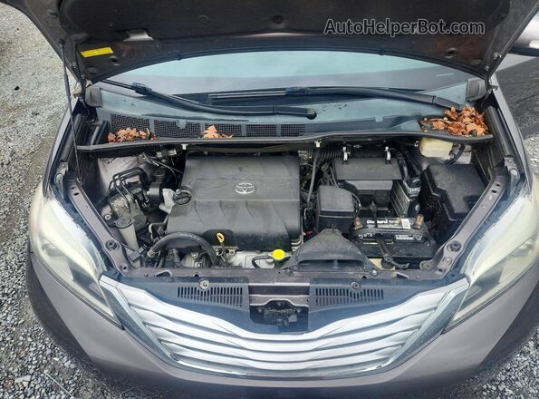 5TDYK3DC6GS722938 2016 TOYOTA SIENNA Gray ძრავის განყოფილების ხედი