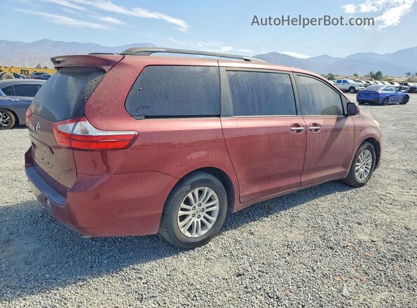5TDYK3DC7GS756208 2016 TOYOTA SIENNA Бордовый Задняя правая четверть