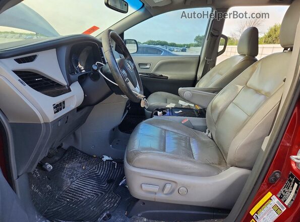5TDYK3DC7GS756788 2016 TOYOTA SIENNA Maroon Vista interior delantera