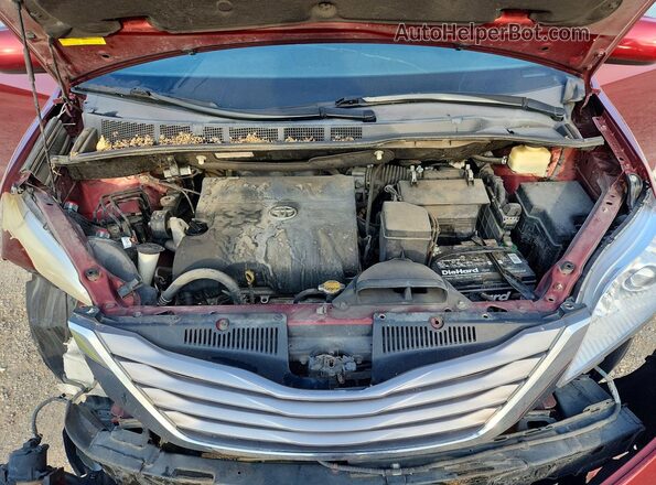 5TDYK3DC7GS756788 2016 TOYOTA SIENNA Maroon Vista del compartimento del motor