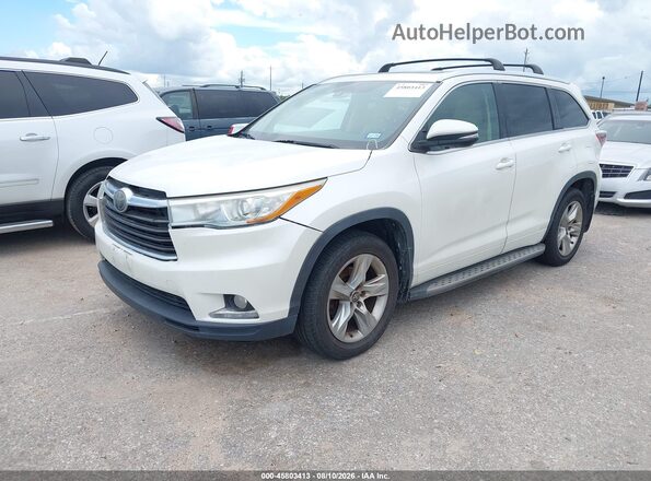 5TDYKRFH0GS186435 2016 TOYOTA HIGHLANDER Cream Передня ліва чверть