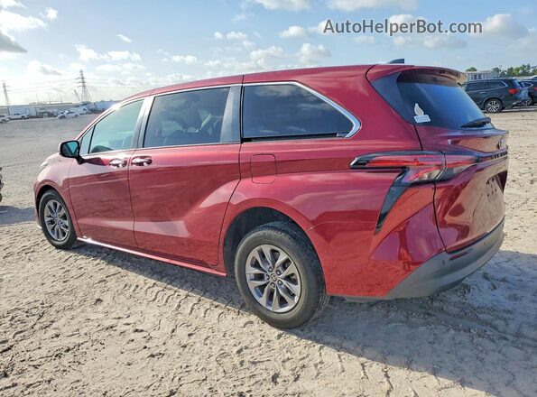 5TDYRKEC0NS076250 2022 TOYOTA SIENNA Темно-бордовый Задняя левая четверть