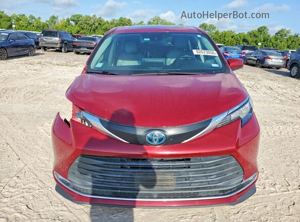 5TDYRKEC0NS076250 2022 TOYOTA SIENNA Темно-бордовый Вид спереди