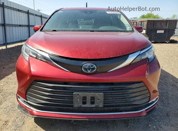5TDYRKEC1NS087550 2022 TOYOTA SIENNA Maroon Դիմացի տեսք