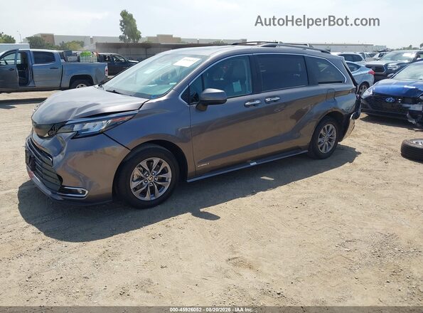 5TDYRKEC2MS013746 2021 TOYOTA SIENNA Gray Передня ліва чверть