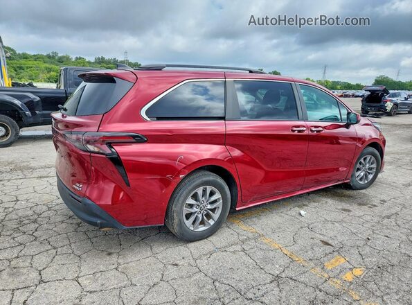 5TDYRKEC4PS161840 2023 TOYOTA SIENNA Красный Передняя правая четверть