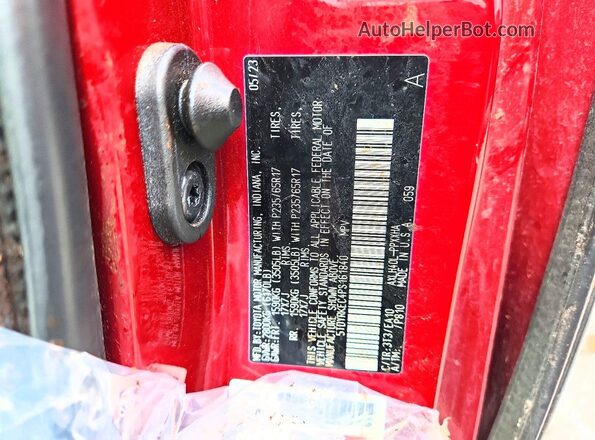 5TDYRKEC4PS161840 2023 TOYOTA SIENNA Красный Панорамный вид салона 360°