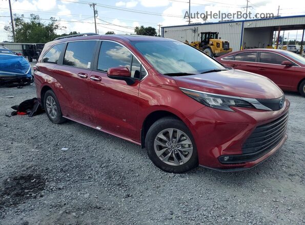 5TDYRKEC4SS257007 2025 TOYOTA SIENNA Бордовый Передняя правая четверть