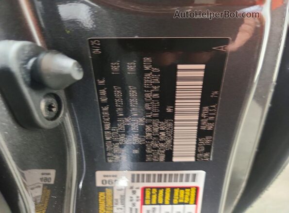 5TDYRKEC4SS259873 2025 TOYOTA SIENNA Gray VIN კოდის სტიკერის ხედი