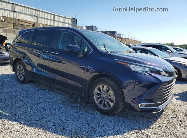 5TDYRKEC5NS126589 2022 TOYOTA SIENNA Blue Delantero derecho