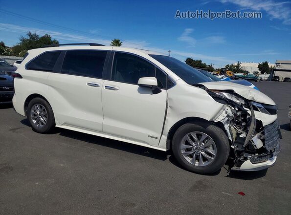 5TDYRKEC6MS042280 2021 TOYOTA SIENNA Белый Передняя правая четверть