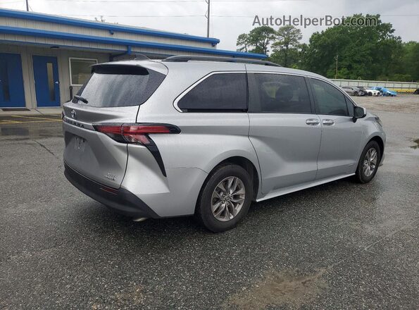 5TDYRKEC7MS056172 2021 TOYOTA SIENNA Серебряный Задняя правая четверть