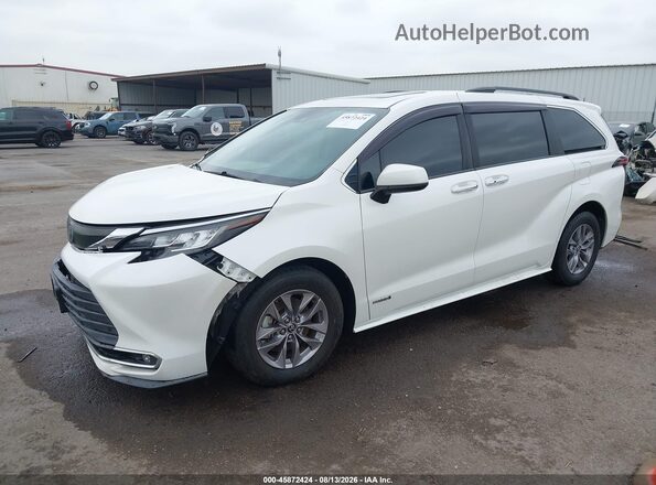 5TDYRKEC8MS007899 2021 TOYOTA SIENNA White Առջևի ձախ երեք քառորդ տեսարան