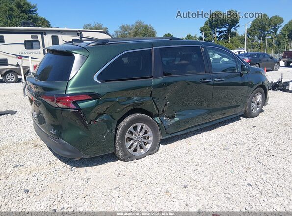 5TDYRKEC8NS127994 2022 TOYOTA SIENNA Green უკანა მარჯვენა