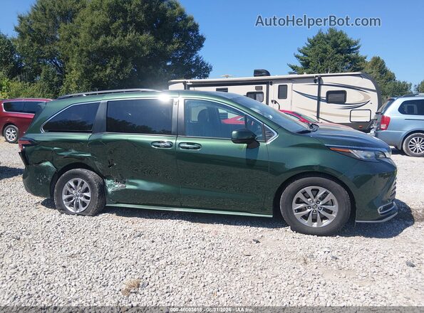 5TDYRKEC8NS127994 2022 TOYOTA SIENNA Green უკანა სალონის ხედი