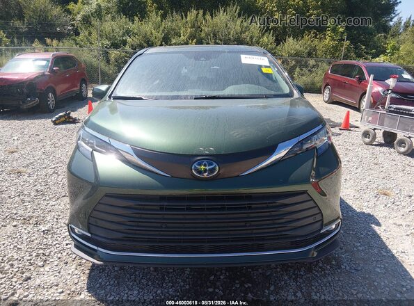 5TDYRKEC8NS127994 2022 TOYOTA SIENNA Green ხელსაწყოთა პანელის ხედი