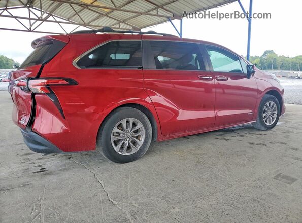 5TDYRKEC9MS009581 2021 TOYOTA SIENNA Бордовый Задняя правая четверть