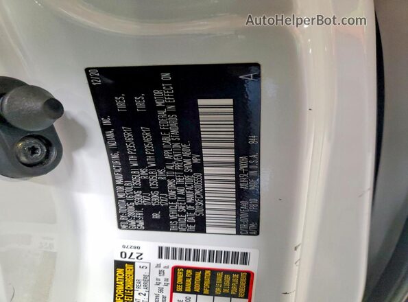 5TDYSKFC7MS005550 2021 TOYOTA SIENNA White Widok wnętrza 360 stopni