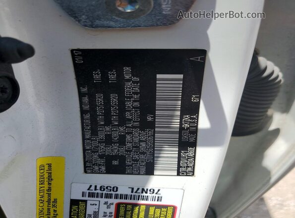 5TDYY5G15HS067662 2017 TOYOTA SEQUOIA Белый Вид наклейки с VIN-кодом